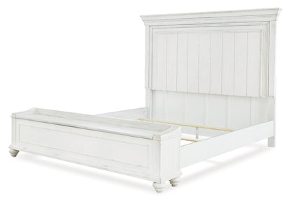 Kanwyn California King Panel Bed with Storage Bench