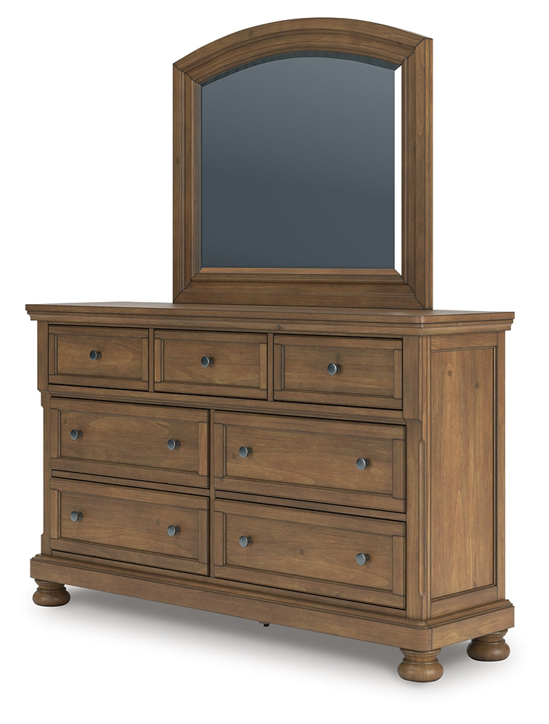 Feddinger King Panel Storage Bed, Dresser, Mirror, Chest and Nightstand