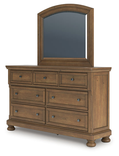 Feddinger King Panel Storage Bed, Dresser, Mirror, Chest and Nightstand