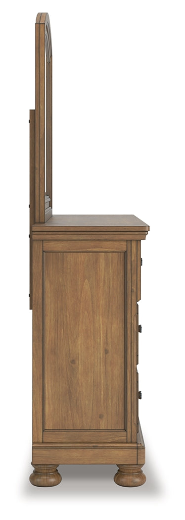 Feddinger King Panel Storage Bed, Dresser, Mirror, Chest and Nightstand
