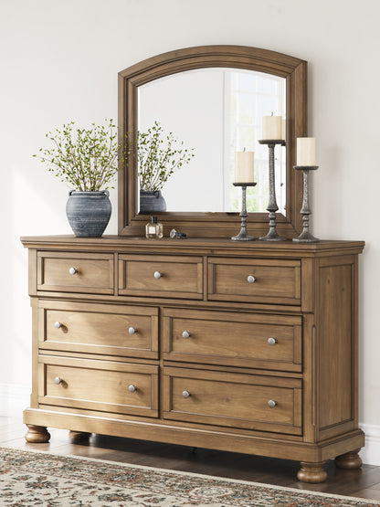 Feddinger King Panel Storage Bed, Dresser, Mirror, Chest and Nightstand