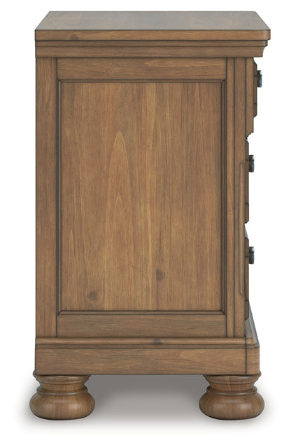 Feddinger King Panel Storage Bed, Dresser, Mirror, Chest and Nightstand