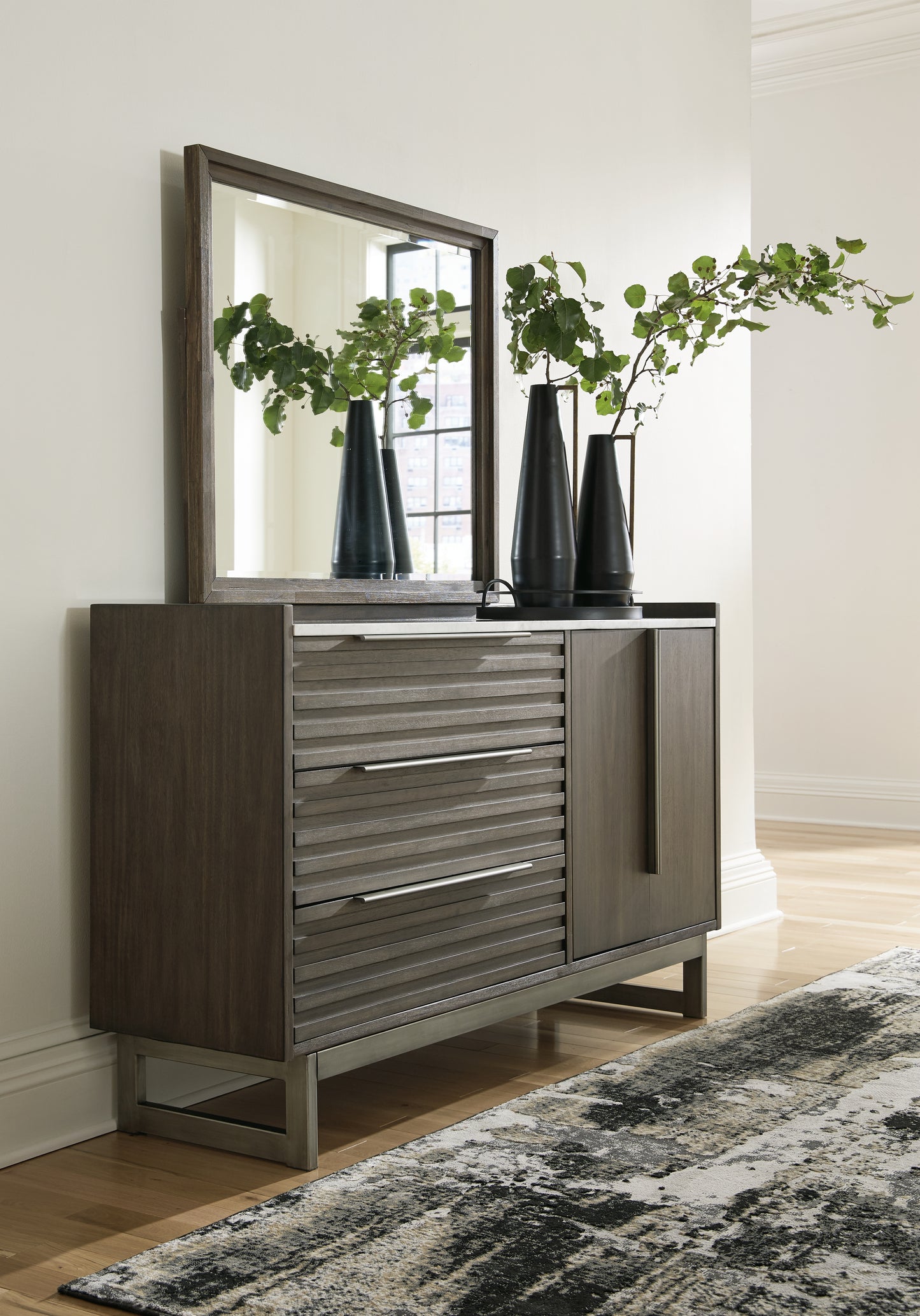 Arkenton King Panel Bed, Dresser, Mirror, Chest and 2 Nightstands