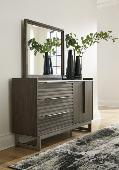 Arkenton King Panel Bed, Dresser, Mirror, Chest and 2 Nightstands