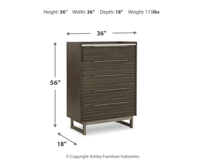 Arkenton King Panel Bed, Dresser, Mirror, Chest and 2 Nightstands