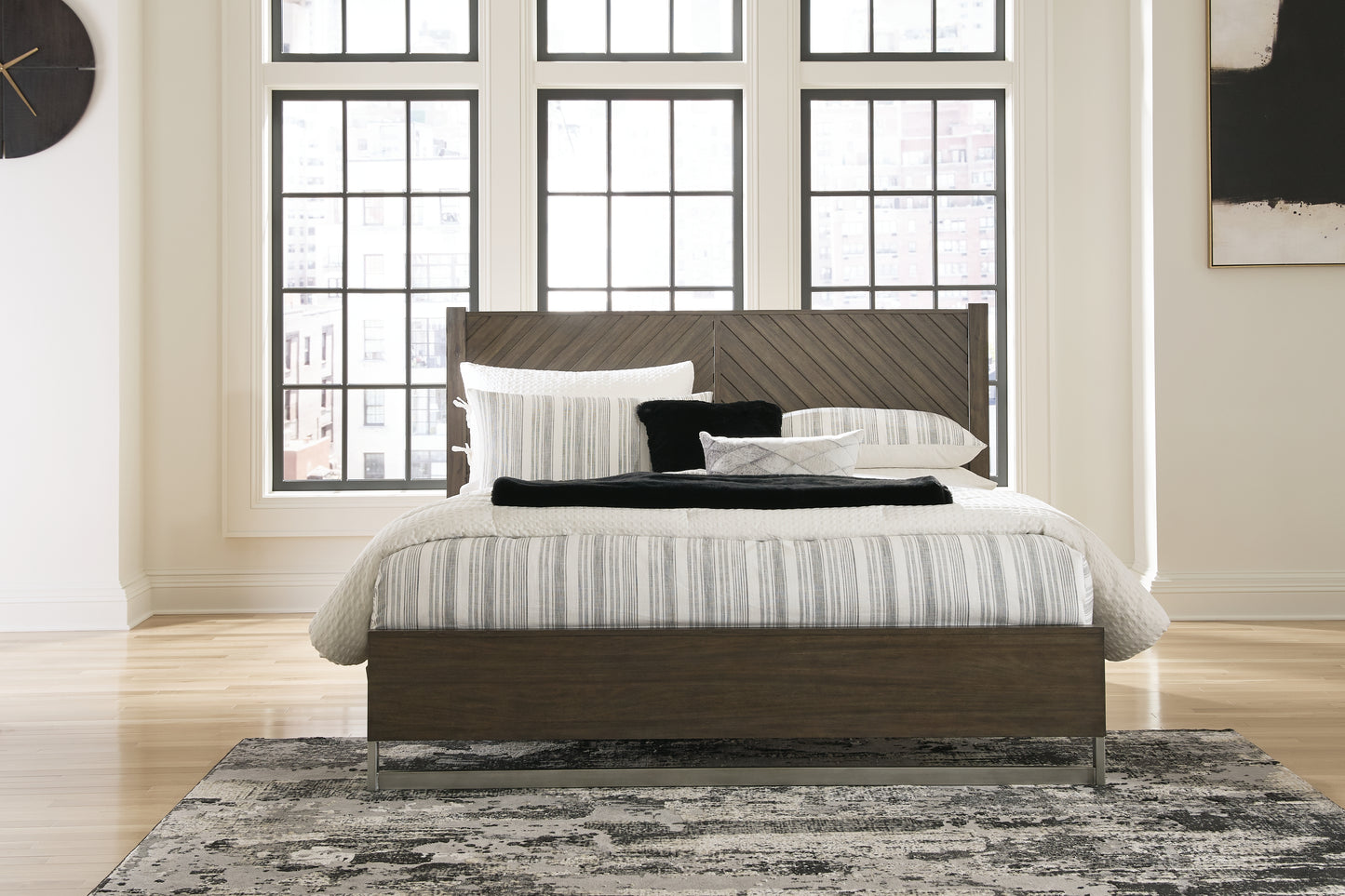 Arkenton California King Panel Bed, Dresser and Mirror