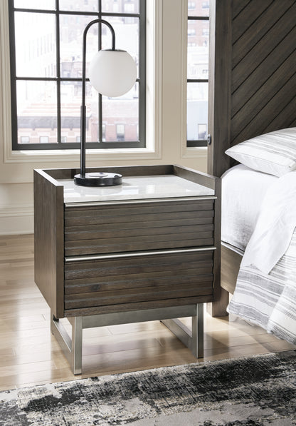 Arkenton King Panel Bed, Dresser, Mirror, Chest and 2 Nightstands