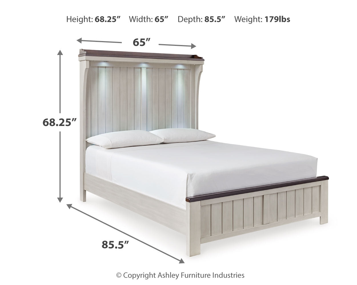 Darborn Queen Panel Bed, Dresser and Mirror