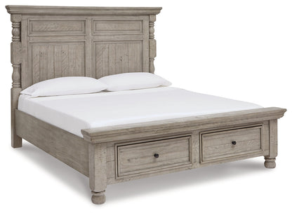 Harrastone California King Panel Bed, Dresser and Mirror