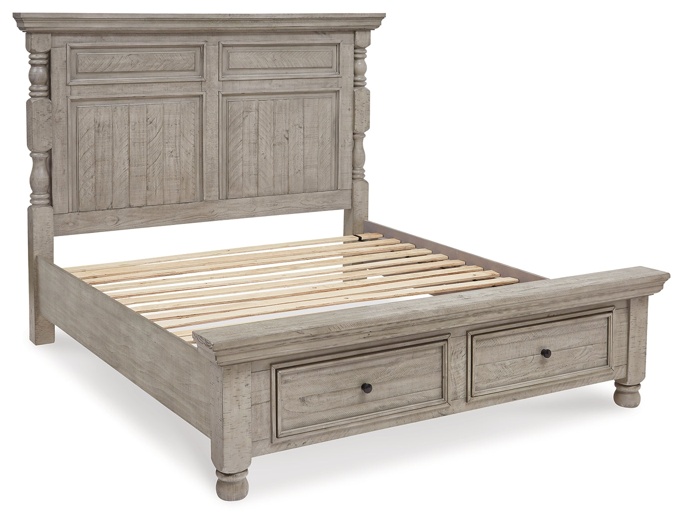 Harrastone California King Panel Bed, Dresser and Mirror