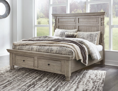 Harrastone Queen Panel Bed, Dresser and Mirror