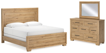 Galliden California King Panel Bed, Dresser and Mirror