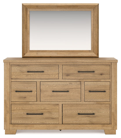 Galliden California King Panel Bed, Dresser and Mirror