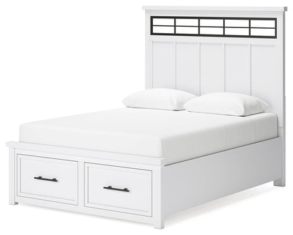 Ashbryn Queen Panel Storage Bed, Dresser and Mirror