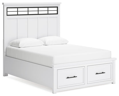 Ashbryn Queen Panel Storage Bed, Dresser and Mirror