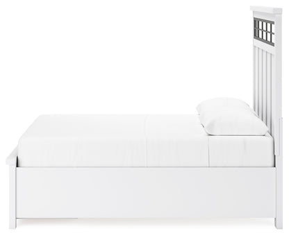Ashbryn Queen Panel Storage Bed, Dresser, Mirror and 2 Nightstands