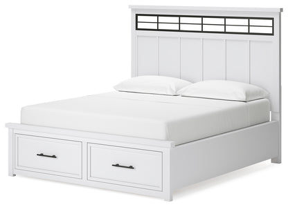 Ashbryn California King Panel Storage Bed, Dresser and Mirror