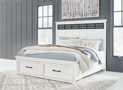 Ashbryn King Panel Bed, Dresser, Mirror and 2 Nightstands