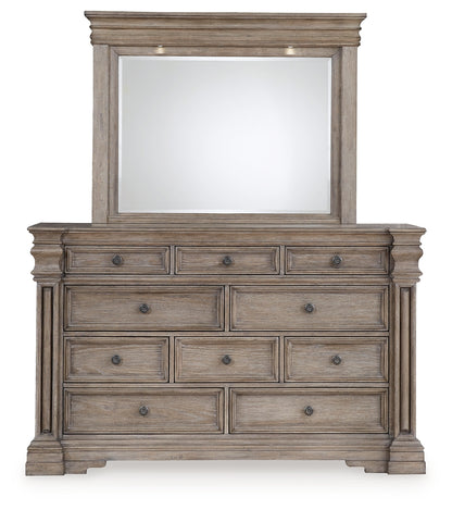 Blairhurst California King Panel Bed, Dresser and Mirror