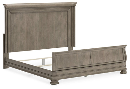 Lexorne King Sleigh Bed, Dresser and Mirror