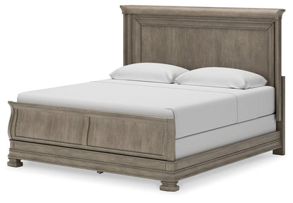 Lexorne California King Sleigh Bed, Dresser and Mirror