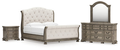 Ardenfield King Sleigh Bed, Dresser, Mirror and Nightstand