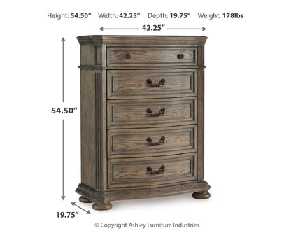 Ardenfield California King Sleigh Bed, Chest and Nightstand