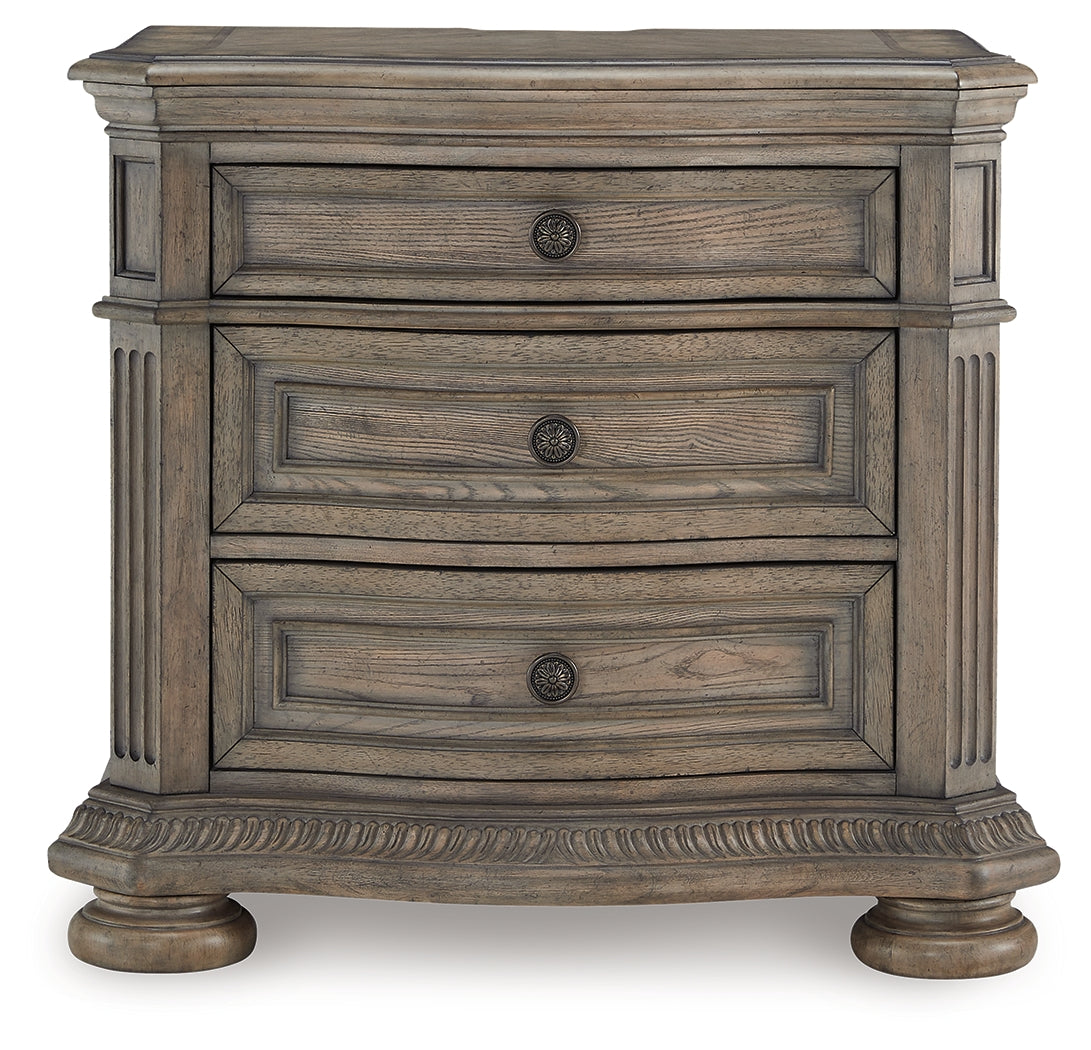 Ardenfield California King Sleigh Bed, Chest and Nightstand