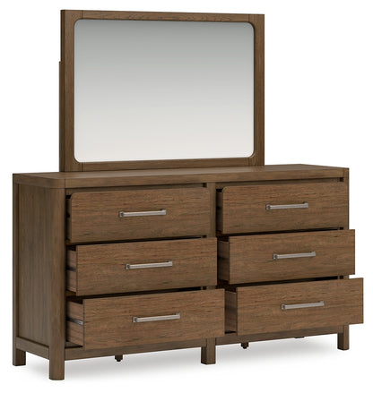 Cabalynn Queen Panel Bed with Storage, Dresser and Mirror