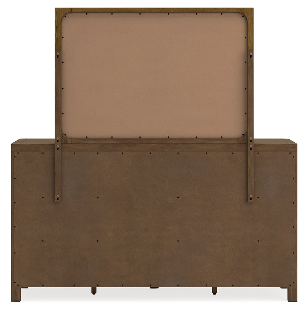 Cabalynn King Upholstered Bed, Dresser, Mirror and Nightstand