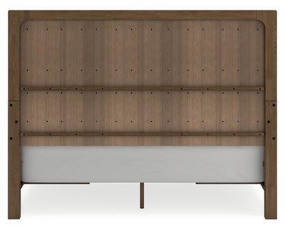 Cabalynn California King Panel Bed with Storage, Dresser and Mirror