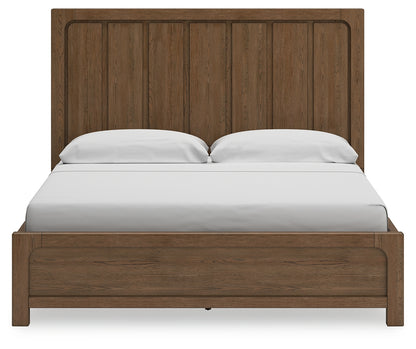 Cabalynn King Panel Bed with Storage, Dresser and Mirror