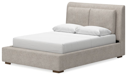 Cabalynn Queen Upholstered Bed, Dresser and Mirror