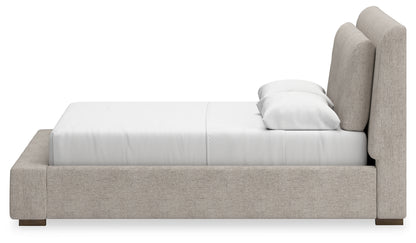 Cabalynn Queen Upholstered Bed, Dresser and Mirror