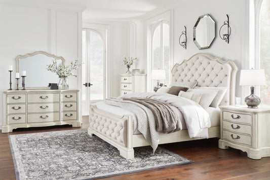 Arlendyne King Panel Bed, Dresser, Mirror, Chest and 2 Nightstands