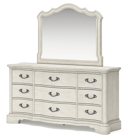 Arlendyne King Upholstered Bed, Dresser and Mirror