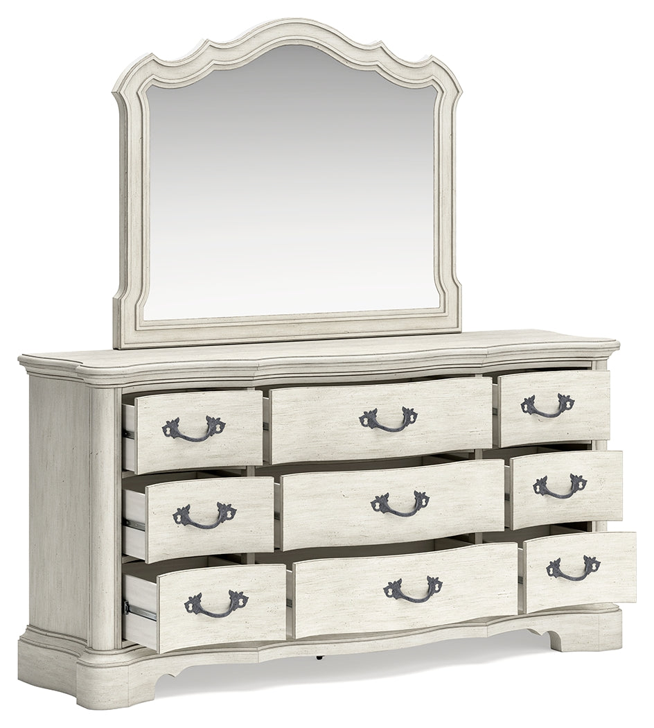 Arlendyne King Panel Bed, Dresser, Mirror, Chest and 2 Nightstands