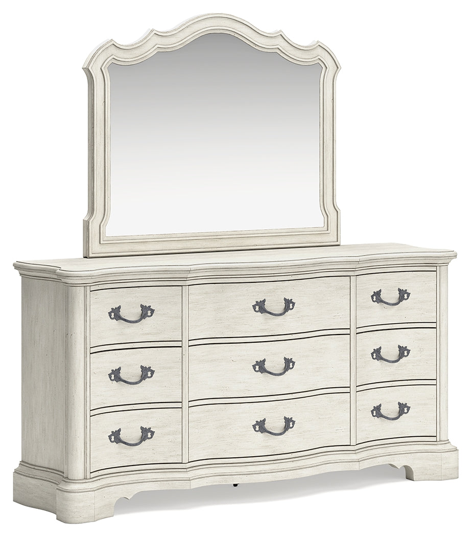 Arlendyne King Panel Bed, Dresser, Mirror, Chest and 2 Nightstands