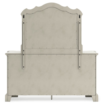 Arlendyne Queen Upholstered Bed, Dresser and Mirror