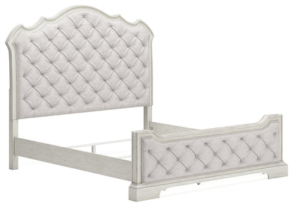 Arlendyne King Upholstered Bed, Dresser and Mirror