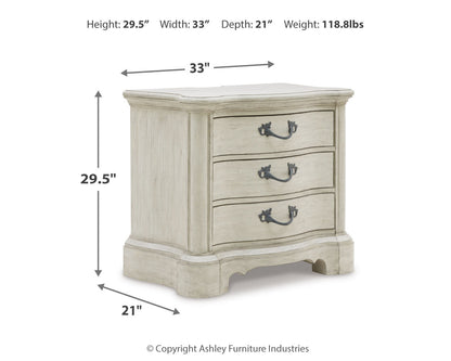 Arlendyne King Panel Bed, Dresser, Mirror, Chest and 2 Nightstands