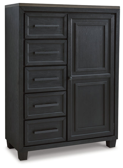 Foyland King Panel Storage Bed and 2 Chests