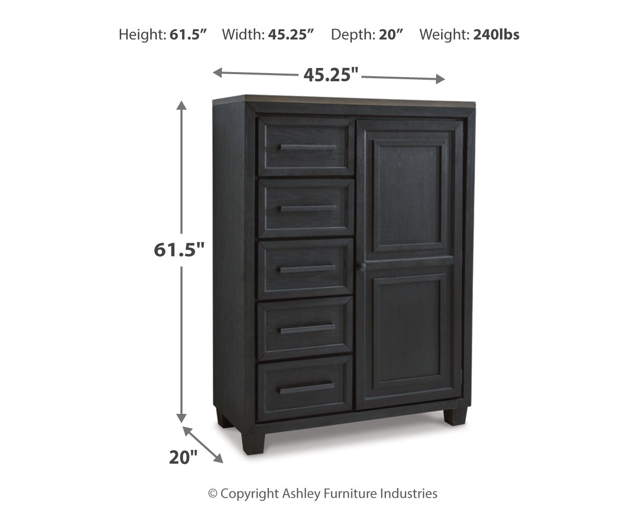 Foyland Cal King Panel Storage Bed, Dresser, Mirror, Chest and Nightstand