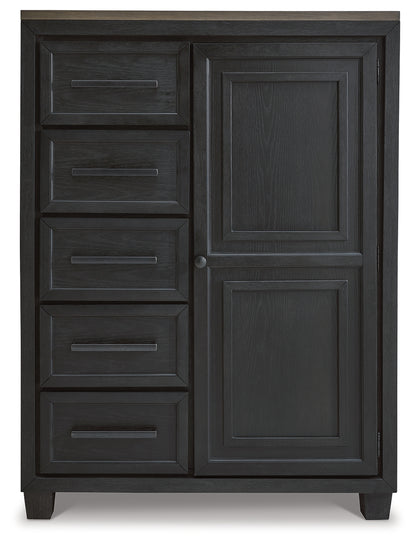 Foyland King Panel Storage Bed and 2 Chests