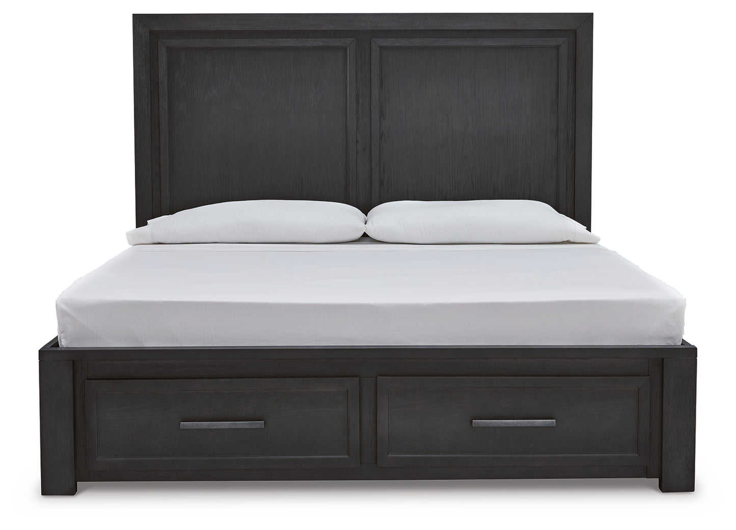 Foyland King Panel Storage Bed and 2 Chests