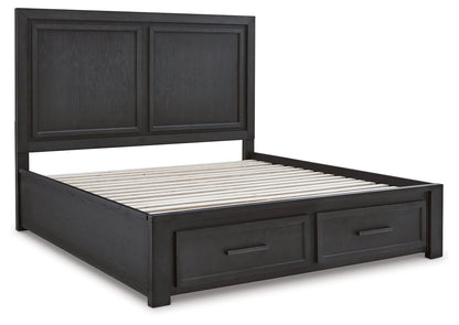 Foyland California King Panel Storage Bed