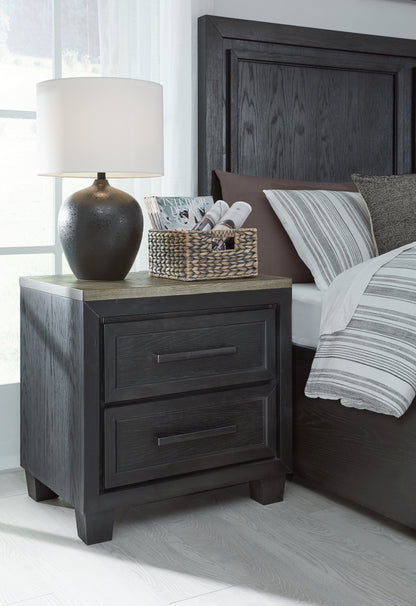 Foyland Queen Panel Storage Bed, Dresser, Mirror and 2 Nightstands