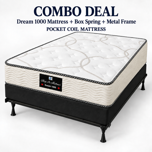 UNDER 500$ : Combo 1  ,Queen Mattress, Box  & Metal Bed Frame