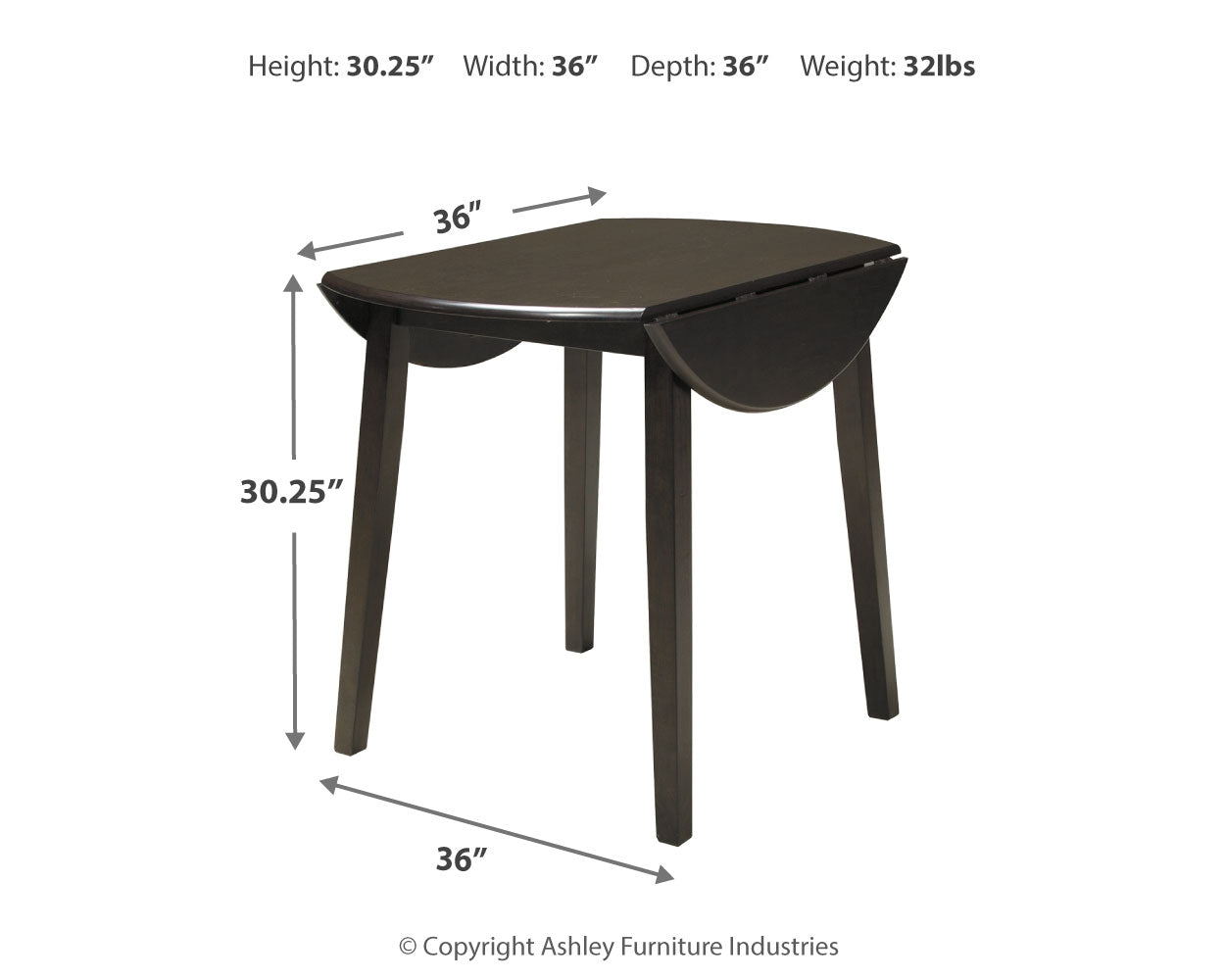 Hammis Dining Table with 2 Chairs