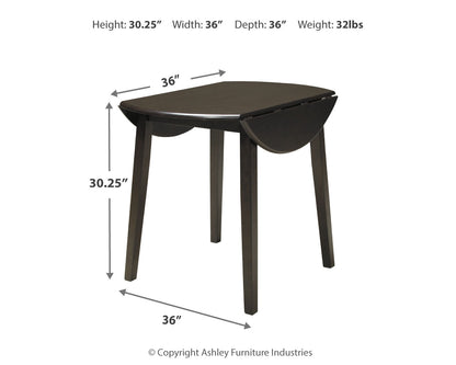 Hammis Dining Table with 2 Chairs